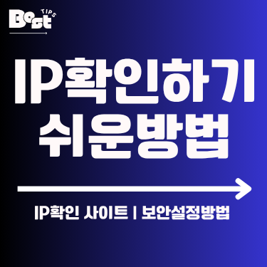 내 IP 확인하기 | 사이트 추천부터 보안 꿀팁까지 1
